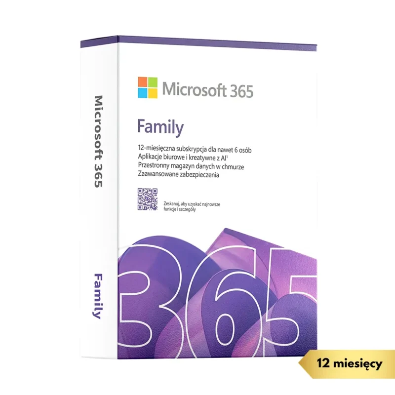 Microsoft Office 365 Family (1 użytkownik, 1 rok) - PC / macOS